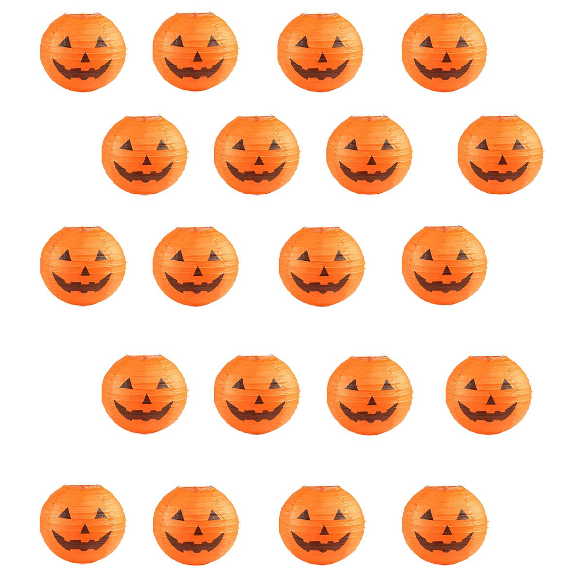 Jangostor 20 PCS Halloween Pumpkin Jack O Lantern Paper Lanterns for Parties, Garden Decoration, ... | Amazon (US)