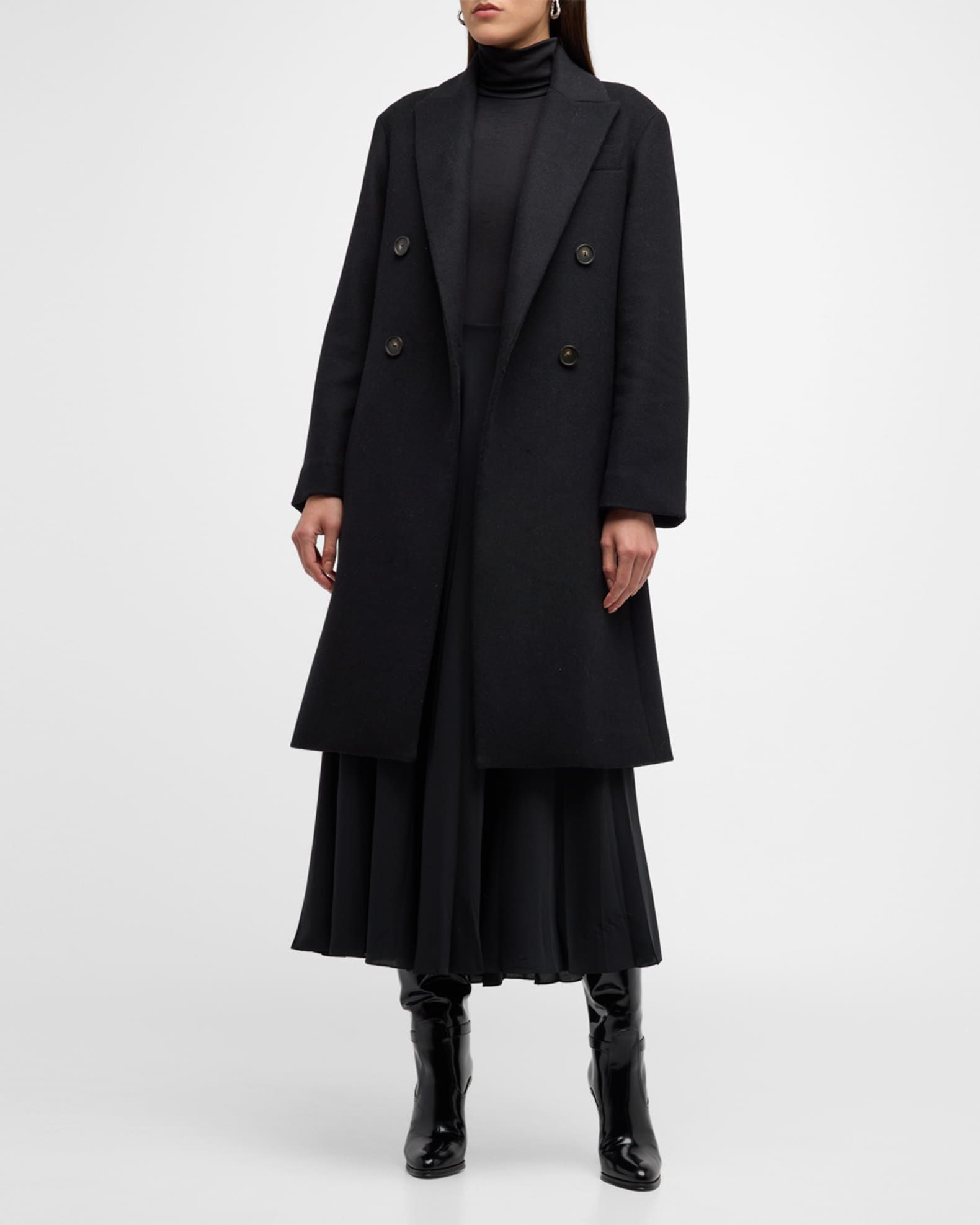 Double-Breasted Wool Peacoat | Neiman Marcus