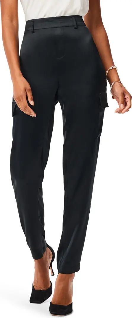 Elevated Satin Tapered Leg Cargo Pants | Nordstrom