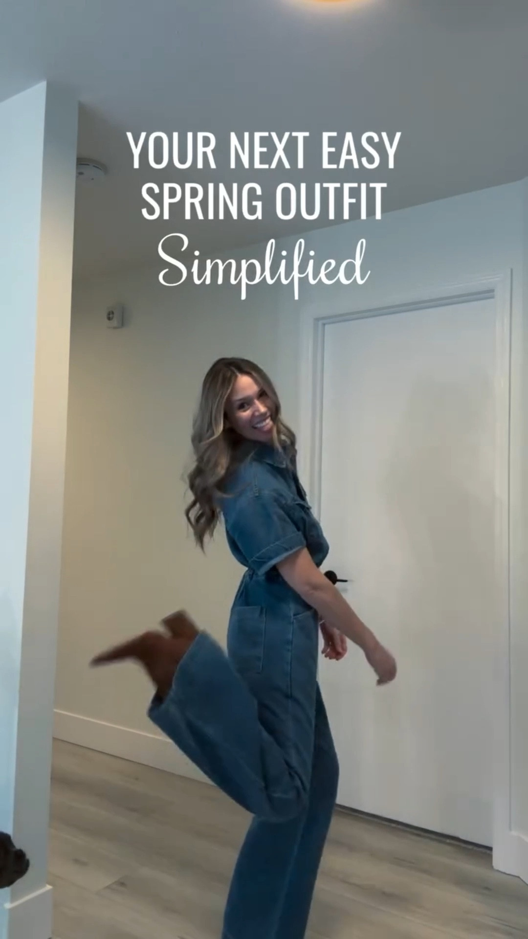 Outfits don’t have to be hard! Pair a wide leg, denim jumpsuit with your favorite western boot(ie)s or your best fashion sneakers. Suddenly you’ve gone from idk what to wear to let’s get lunch! 💯 comment JUMP and I’ll DM you the details. #ootd #reelfashion #millenialmom #springfashıon