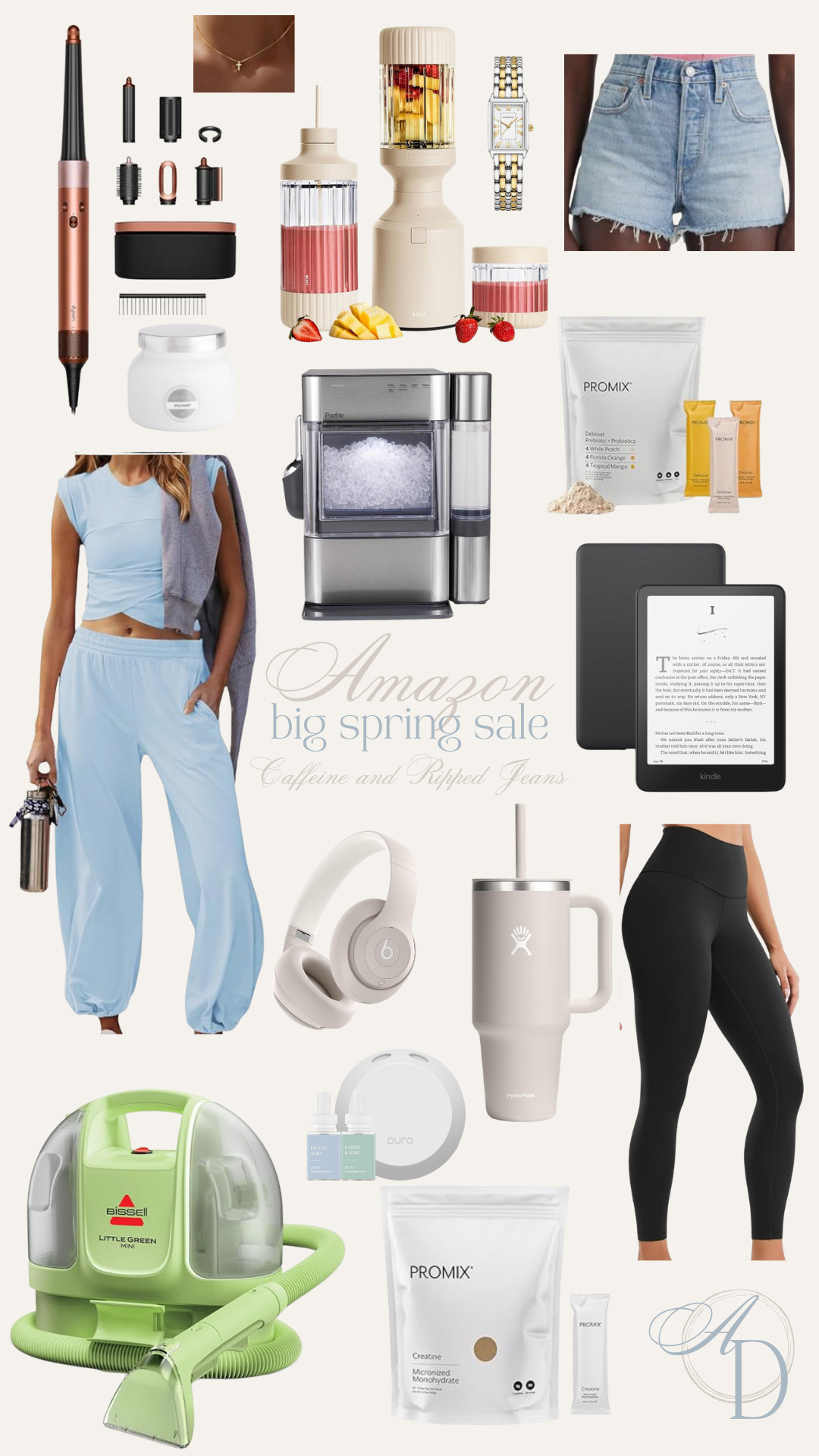 // amazon big spring sale favorites // my personal faves from the amazon big spring sale // nugget ice maker // dyson airwrap // promix supplements // blender // little green machine // best workout leggings // kindle // candle // pura // beats headphones // 

 #LTKdayinmylife #LTKActive #LTKSaleAlert