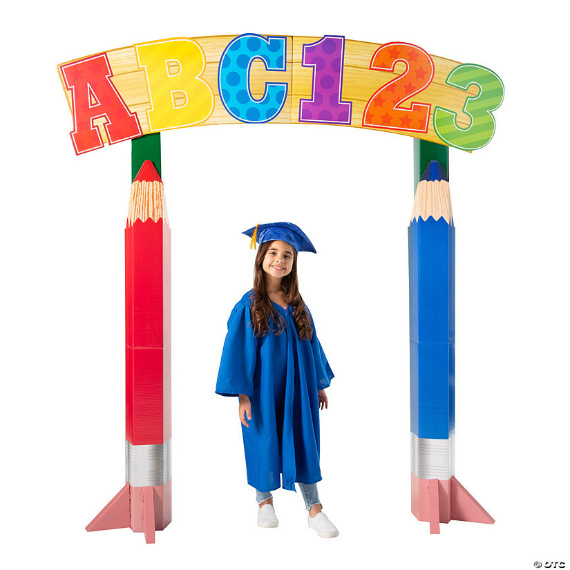 82" Elementary Graduation Letters & Numbers Archway Cardboard Stand-Up | Oriental Trading Company
