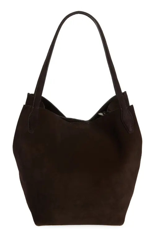 Madewell The Oversize Shopper Tote in Soft Grain Suede in Dark Carob at Nordstrom | Nordstrom