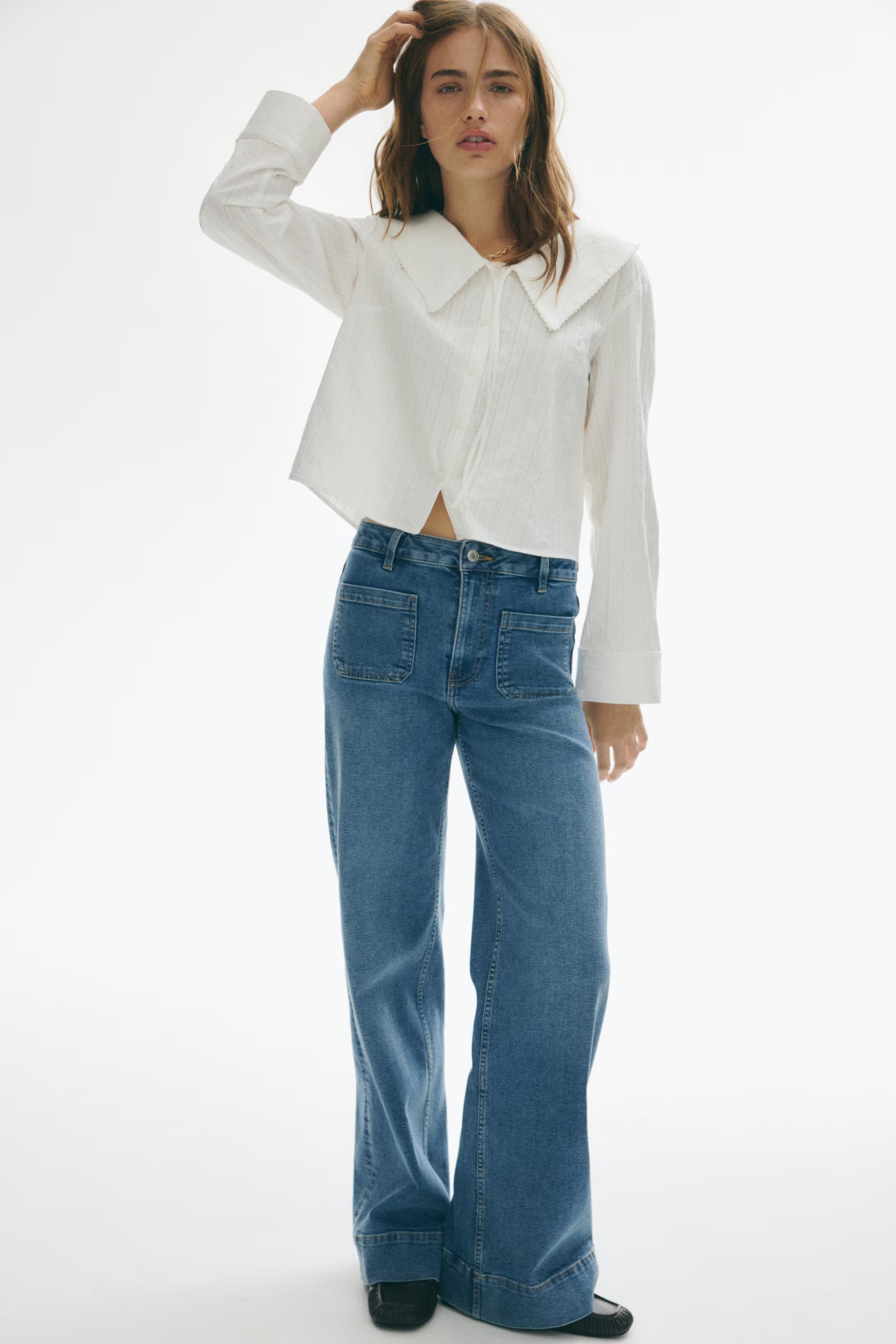 Blouse with Peter Pan Collar | H&M (US + CA)