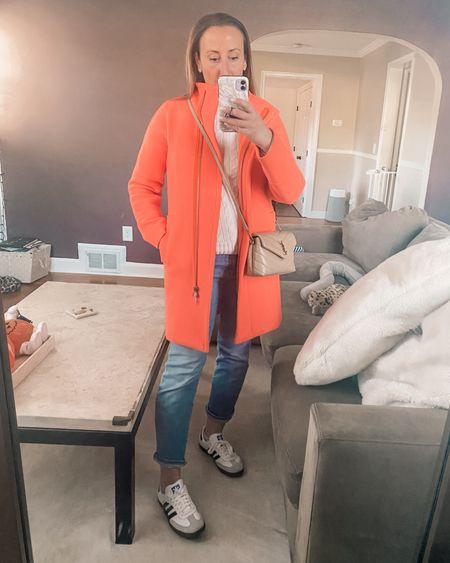 Have had this wool coat for years and I still love it and get so many compliments every time I wear it. The color makes me so happy. Love this outfit. Casual and fun and chic!

Adidas samba sneaker, wool coat, street style 

#LTKfindsunder100 #LTKitbag #LTKGiftGuide