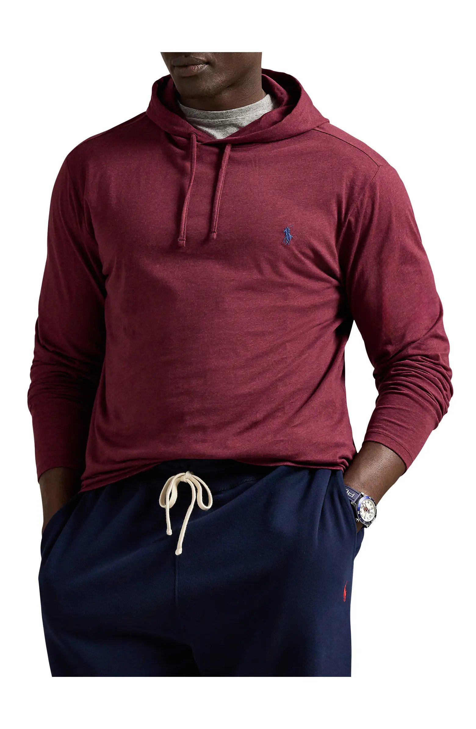 Big & Tall Jersey Hooded Long-Sleeve T-Shirt | Nordstrom