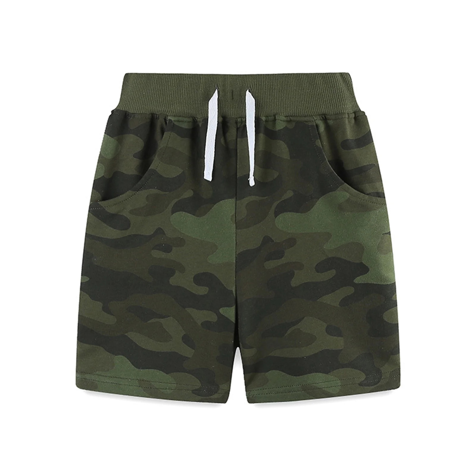 AherBiu Toddler Boys Clothes Summer Camo Shorts Drawstring High Waisted Cotton Comfy Loose Shorts | Walmart (US)