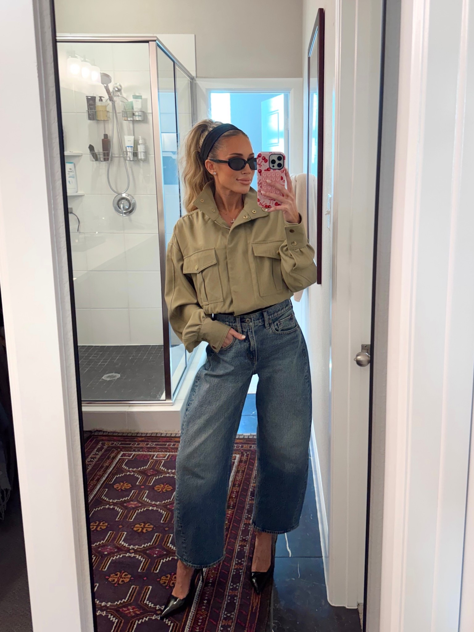 A more casual ootn✨ loving these @abercrombie barrel jeans and still on sale! Use stackable code “SPRINGAF” for additional 15% off! Wearing short length

Jacket is also SO good for spring! Lightweight and great price point for the quality! Wearing XXS

Ootd. Abercrombie jeans. Barrel jeans. Denim. Amazon heels. Amazon finds. Style inspo. Outfit idea. Outfit inspo. Casual outfit. Spring outfit. Bomber jacket. Revolve  

#LTKootd #LTKPetite