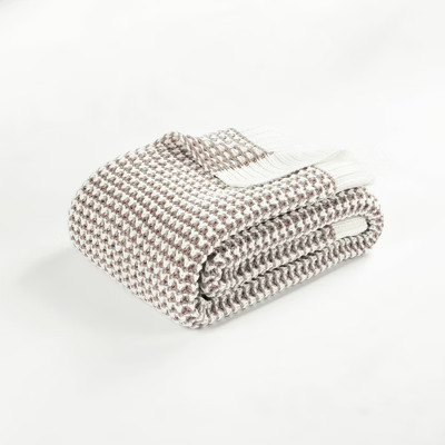 50"x60" Chic and Soft Knitted Throw Blanket Neutral - Lush Décor: Cozy Acrylic, Machine Washable | Target