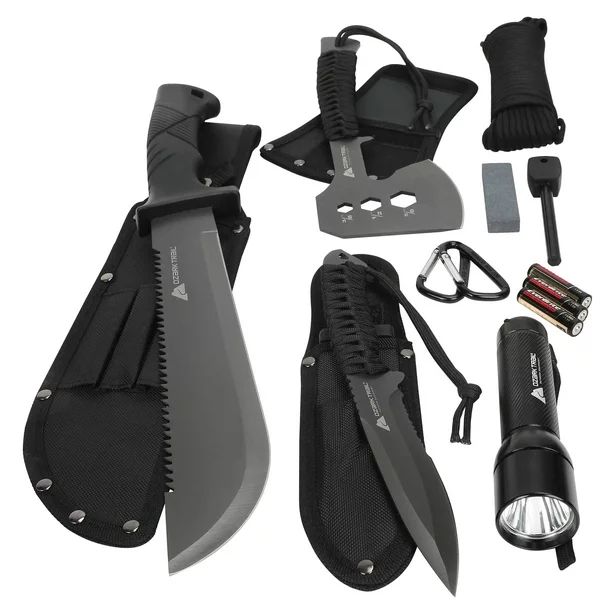 Ozark Trail 12-Pack Camping Tool Set, Knives & Tools, Black, Model 4988 | Walmart (US)