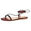 PARTY Women's Strappy Sandals Lace Up Flats Tie Up Open Toe Ankle Strap Shoes | Amazon (US)