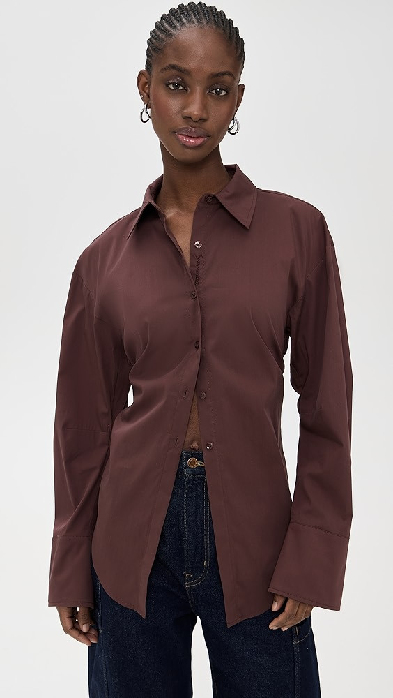 SIMONMILLER Loch Poplin Button Up | Shopbop | Shopbop