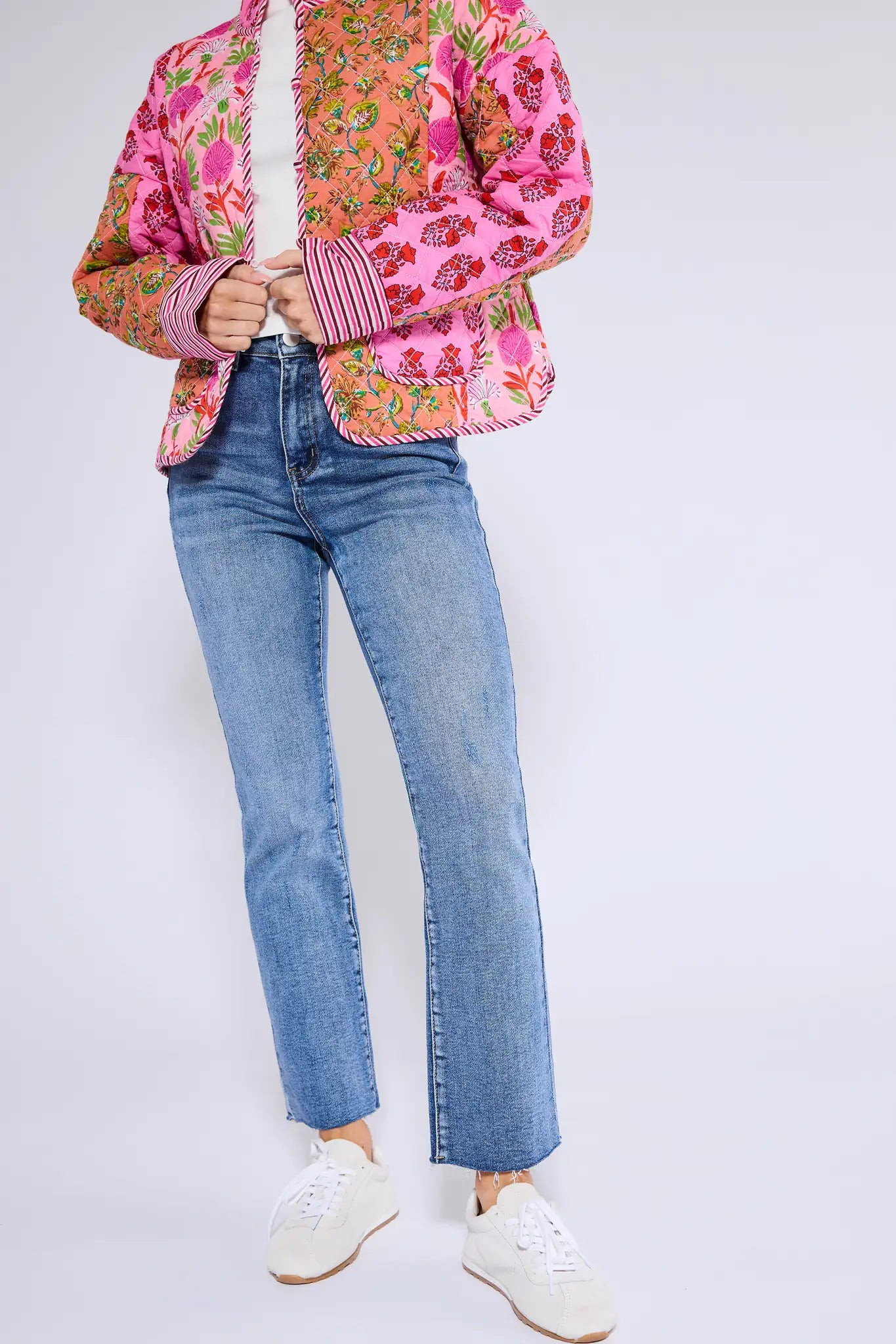 Aliyah Light Wash Kick Flare Jeans | Avara