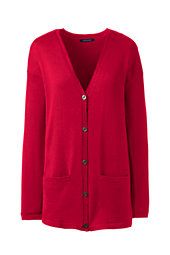 Women's Merino V-neck Cardigan Sweater-Cherry Jam,XS | Lands' End (US)