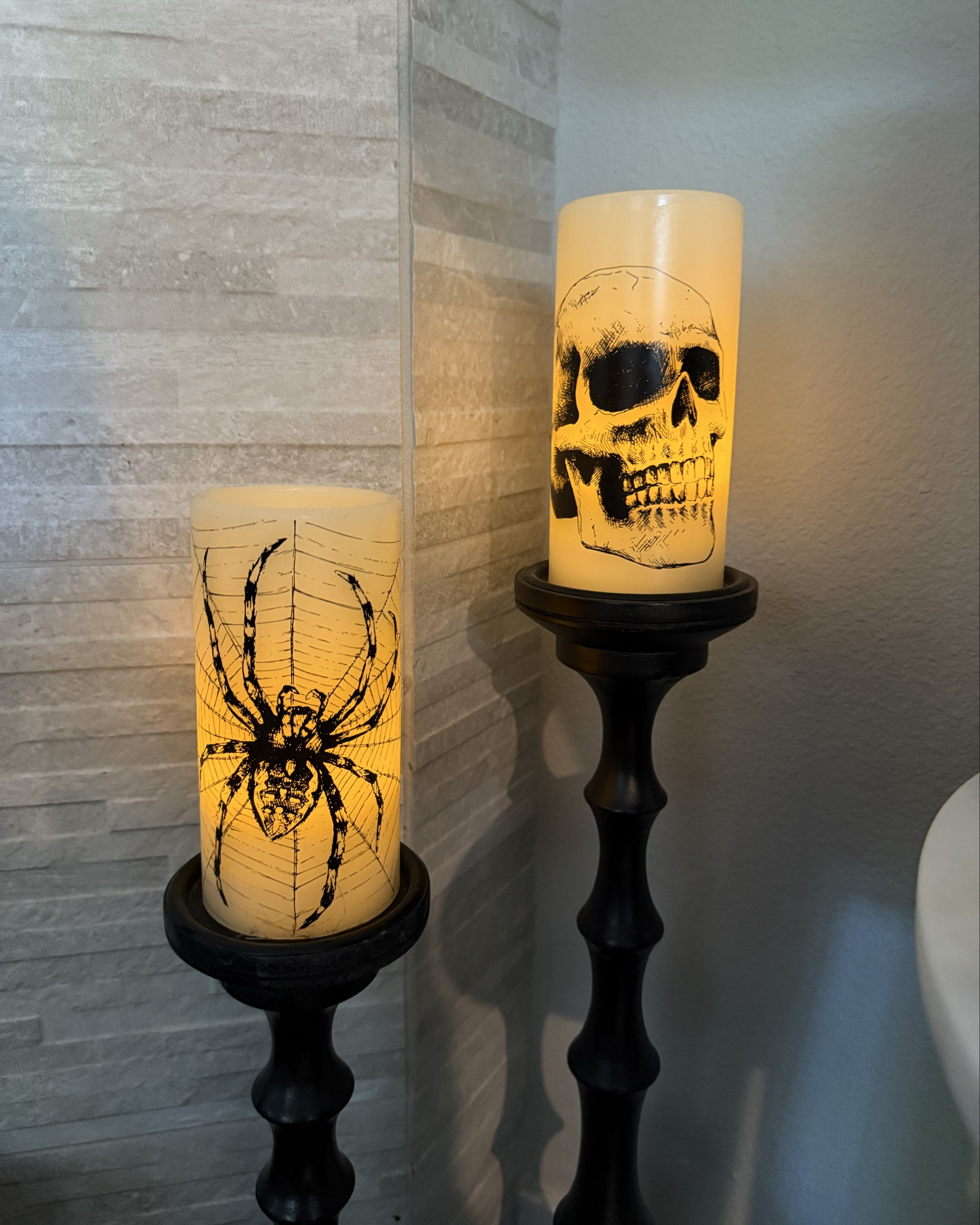 Flickering Halloween candles. Battery operated. Set of 3. Scary Spooky Halloween Decor. Fall. Autumn. 

#LTKSeasonal #LTKHome #LTKFallSale