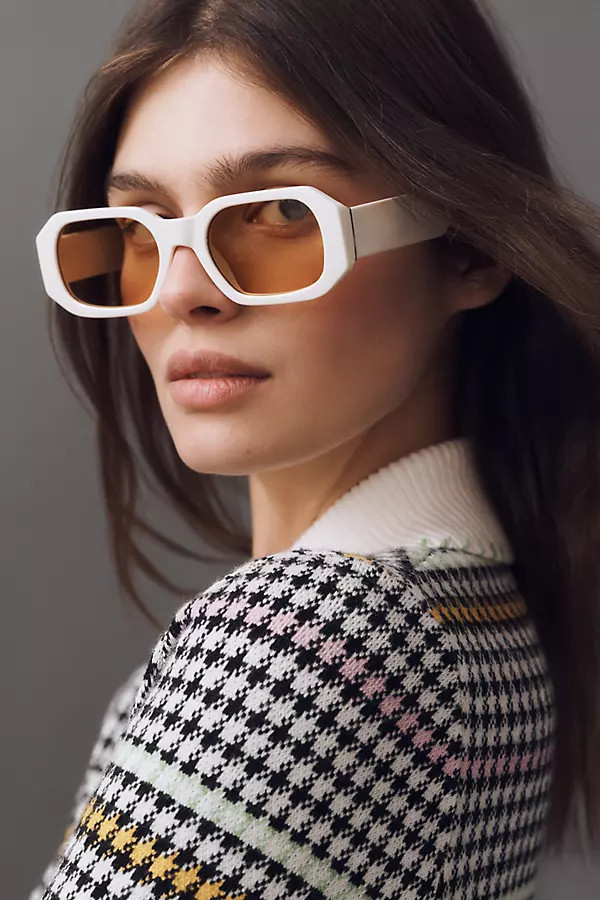 Geo Rectangle Sunglasses | Anthropologie (US)
