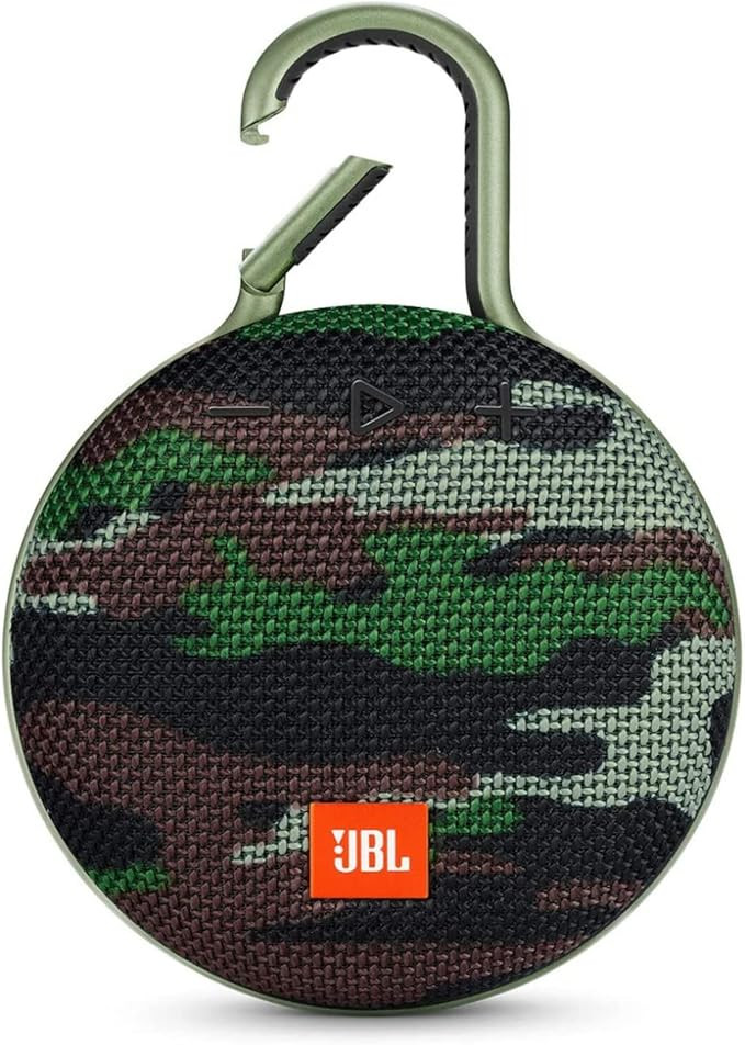 JBL Clip 3, Camouflage - Waterproof, Durable & Portable Bluetooth Speaker - Up to 10 Hours of Pla... | Amazon (US)
