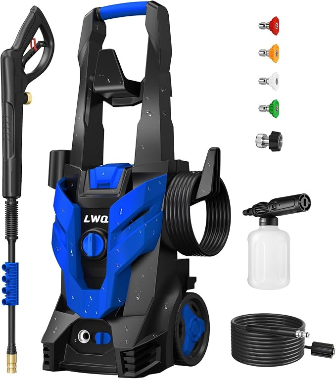 Pressure Washer, Power Washer with 4 Quick Connect Nozzles 1 Foam Cannon, High Pressure Cleaning ... | Amazon (US)
