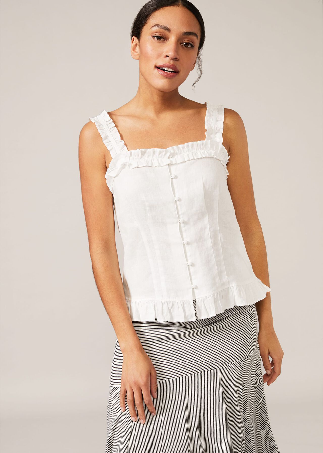 Linen Frill Cami | Phase Eight (UK)