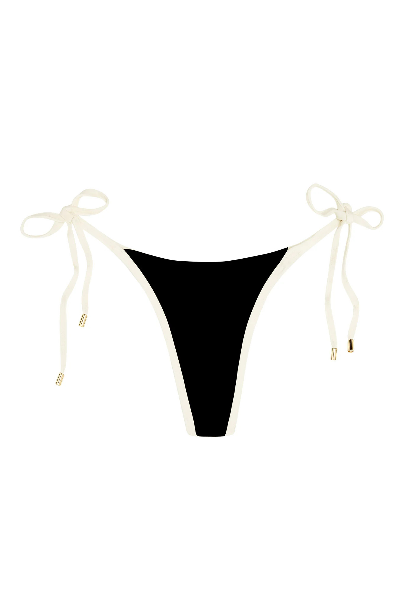 Palma Thong - Black/Ivory | Monday Swimwear