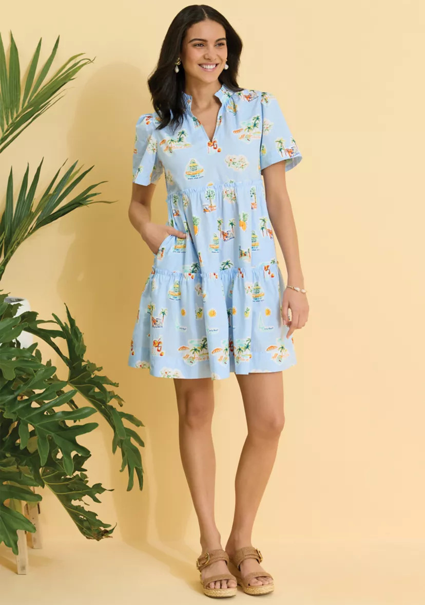 Sewing Down South x Crown & Ivy™ Harbor Short Sleeve Mini Dress | Belk