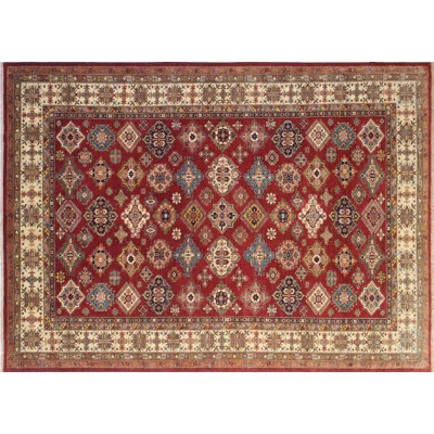 One-of-a-Kind Arnone Hand-Knotted Red 9' x 12' Wool Area Rug | Wayfair North America