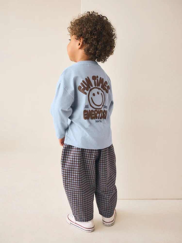 Blue Long Sleeve Top and Trousers Set (3mths-7yrs) | Next EU