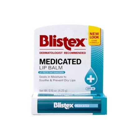 Blistex Medicated Lip Balm SPF 15 Anti-Aging Lip Protectant 1 stick 0.15oz | Walmart (US)