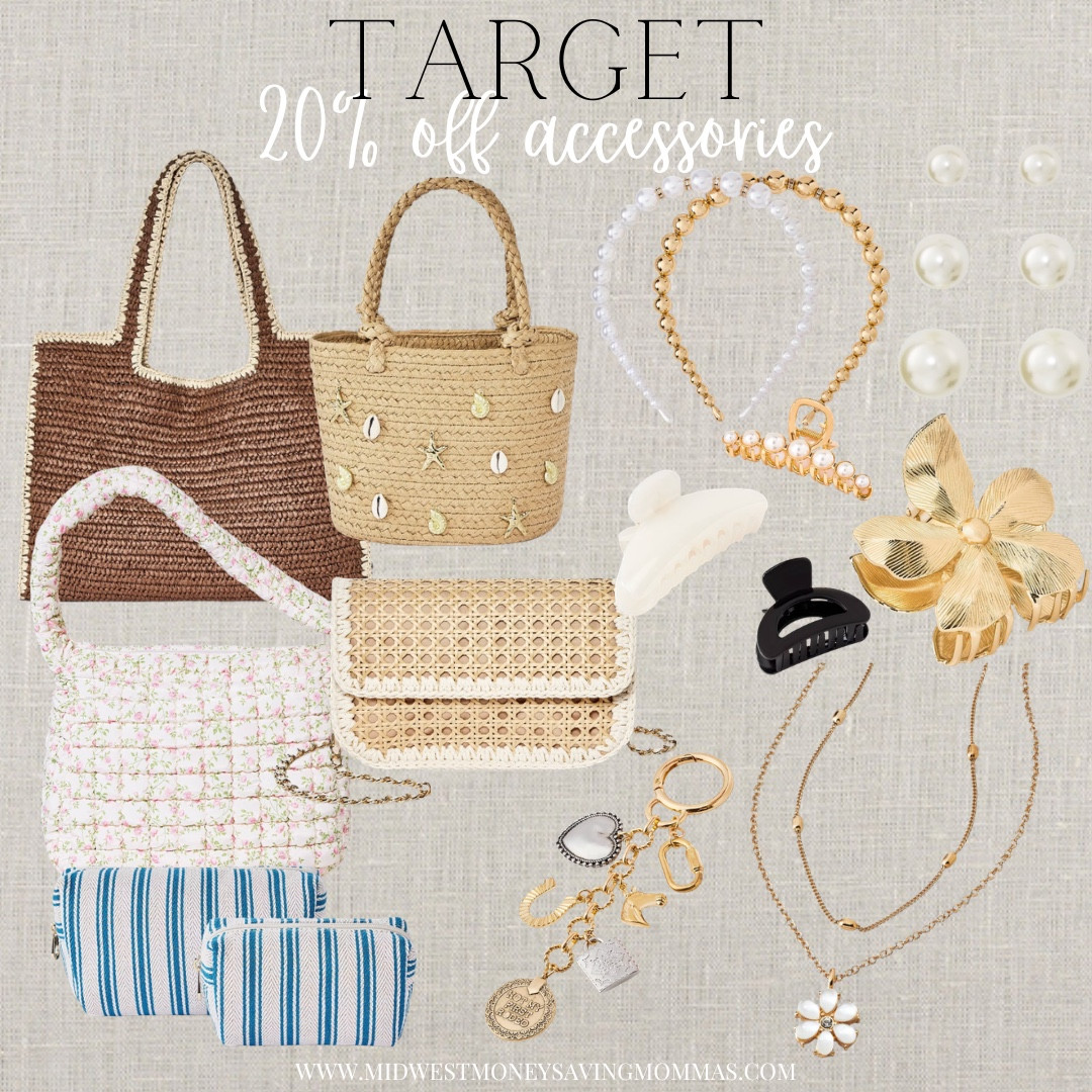 20% off accessories @Target 

Summer bag  tote bag  purse  headband  claw clips  bag charm  pearl earrings  necklace 

#LTKootd #LTKmomlife #LTKgrwm