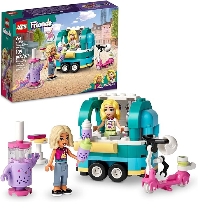 LEGO Friends Mobile Bubble Tea Shop Toy Building Set 41733, Fun Pretend Play Toy Vehicle Set with... | Amazon (US)