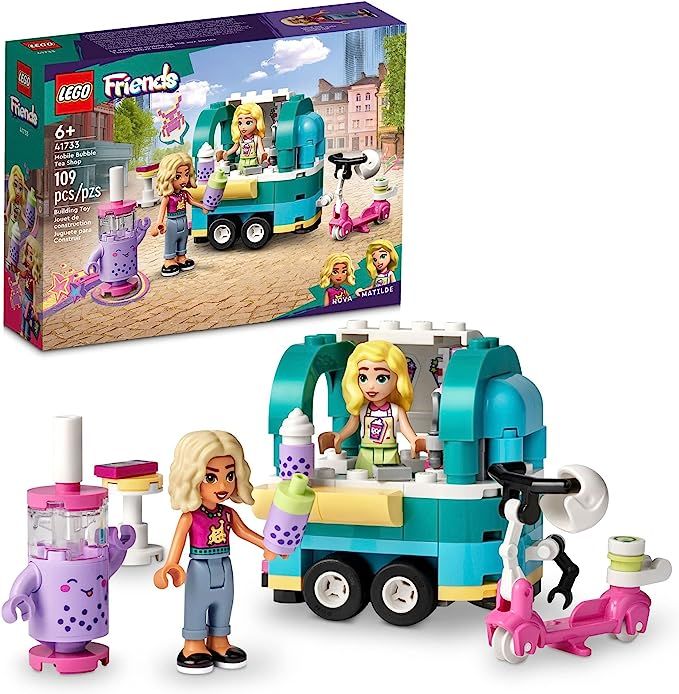 LEGO Friends Mobile Bubble Tea Shop Toy Building Set 41733, Fun Pretend Play Toy Vehicle Set with... | Amazon (US)