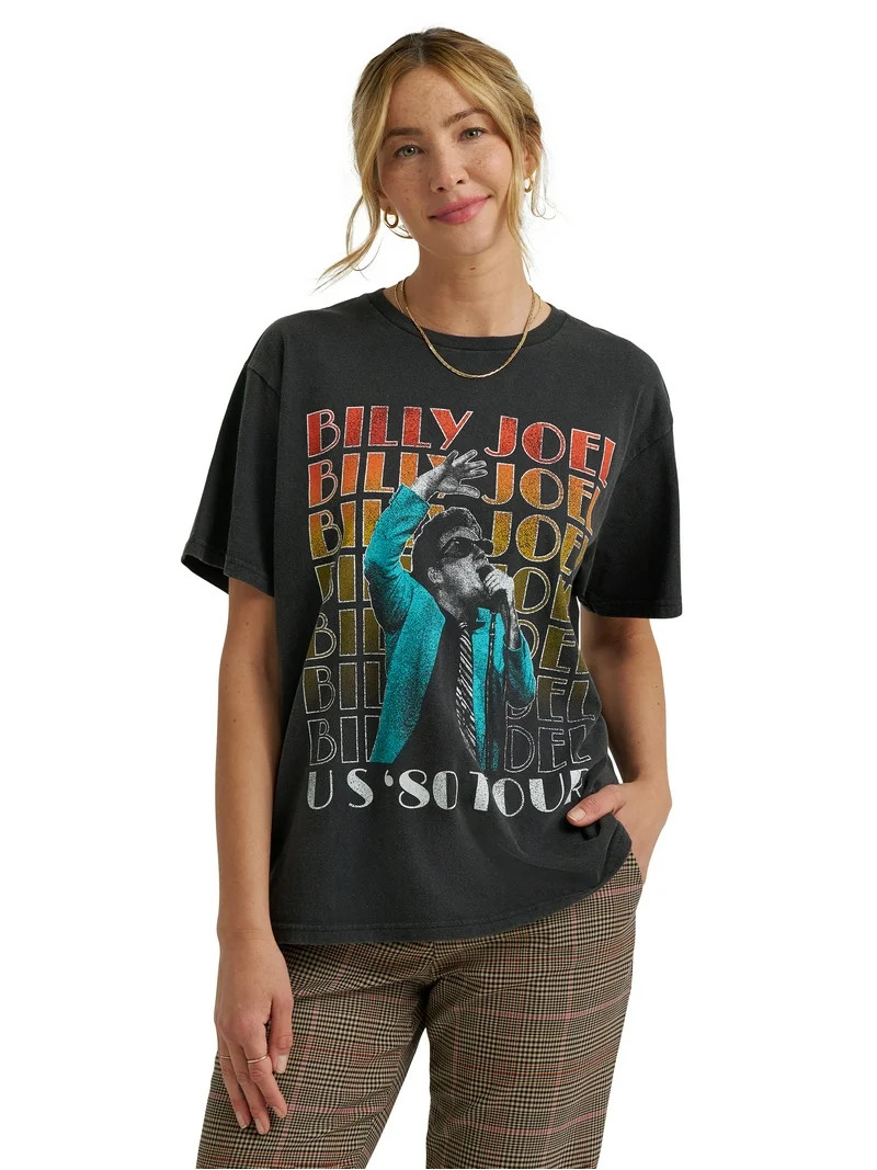 Lee® Women's Short Sleeve Billy Joel Graphic Tee, Sizes S-3XL | Walmart (US)