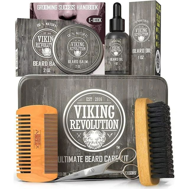 Viking Revolution - Beard Care Kit for Men - Ultimate Grooming Kit with Beard Balm, Beard Oil, Be... | Walmart (US)