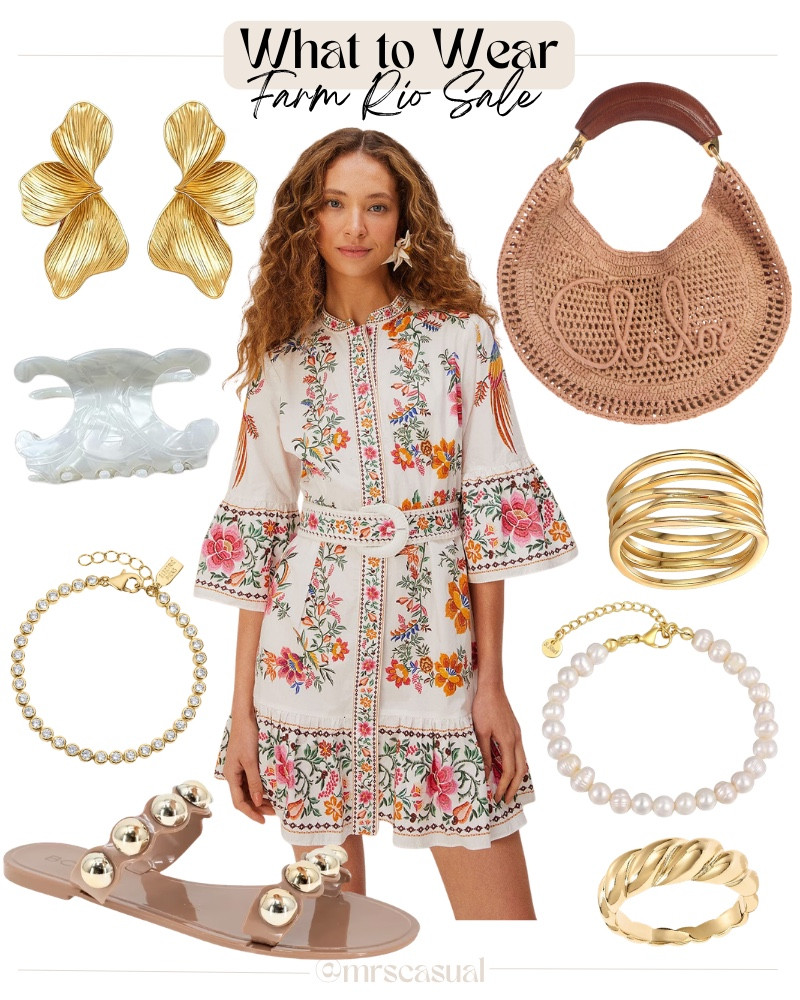 This Farm Rio dress is the definition of pretty. Add a raffia bag, statement earrings, and barely-there sandals for the perfect summer event look. 🌿✨ 🔗⬇️

#LTKootd #LTKSeasonal #LTKOver40
