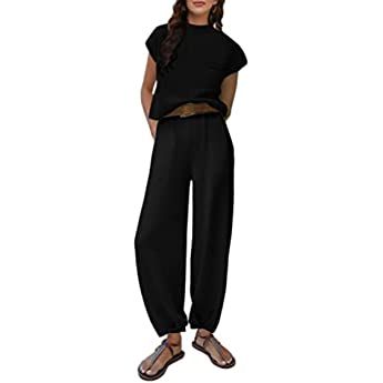 RIVSAK Sweater Two Piece Sets for Women Sweater Pants Set for Women Lounge Sets Knit Pullover Top... | Amazon (US)