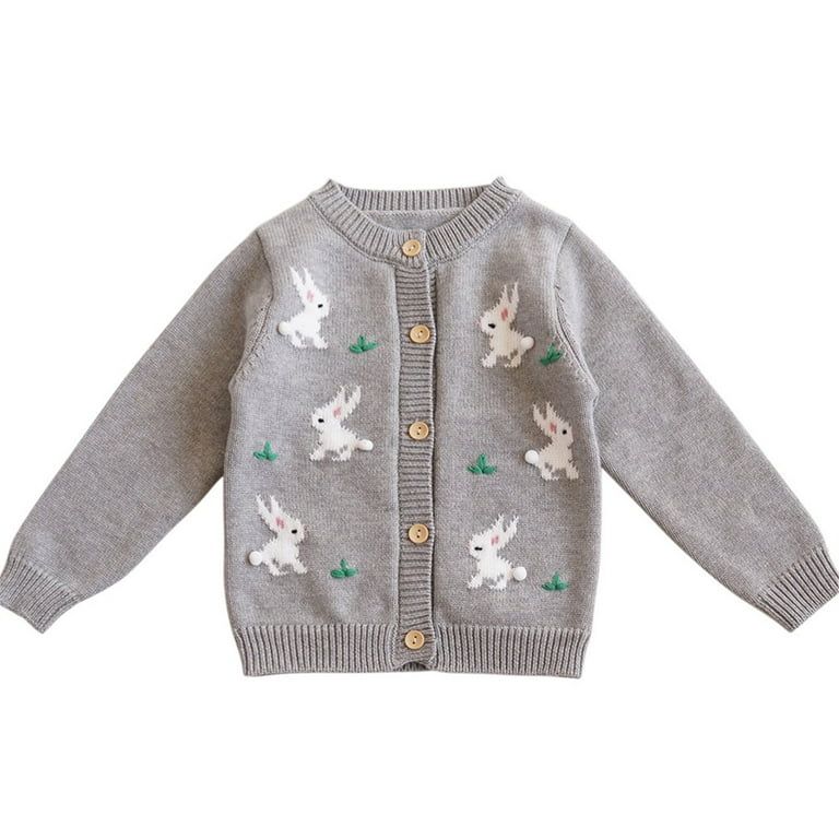 Easter Outfit Toddler Boy Girl Rabbit Bunny Sweater Top Coat | Walmart (US)
