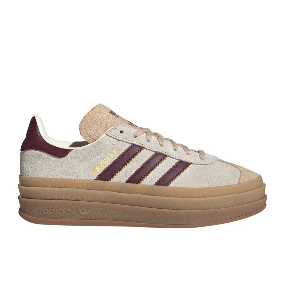 Shop Beige Womens Gazelle Bold Lace Up Sneakers | Shoebacca