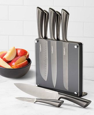 Cuisinart Space-Saving Onyx 8-Pc. Cutlery Set with Magnetic Block & Reviews - Cutlery & Knives - ... | Macys (US)