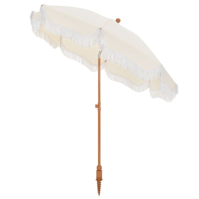 Sharniece 7ft Patio Umbrella with Fringe Outdoor Tassel Umbrella | Wayfair North America