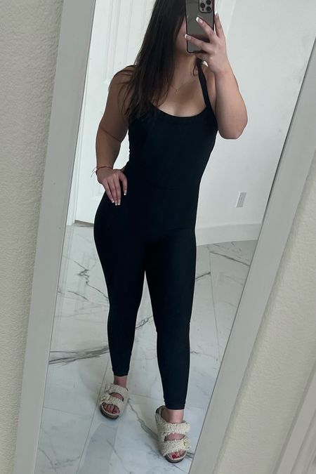 If you’re looking for a good jumpsuit, this is IT!!!! It’s so soft, so stretchy, isn’t see through, has a cute criss cross detail on the back but also comes in other styles as well!! And today  it’s 30% off!!! + you can stack an additional 20% off on top of that with code SUITEAF!!! for size reference I’m 5’4” and I’m wearing a medium! #fitness #bodysuit #jumpsuit #active 

#LTKsalealert #LTKfitness #LTKfindsunder100