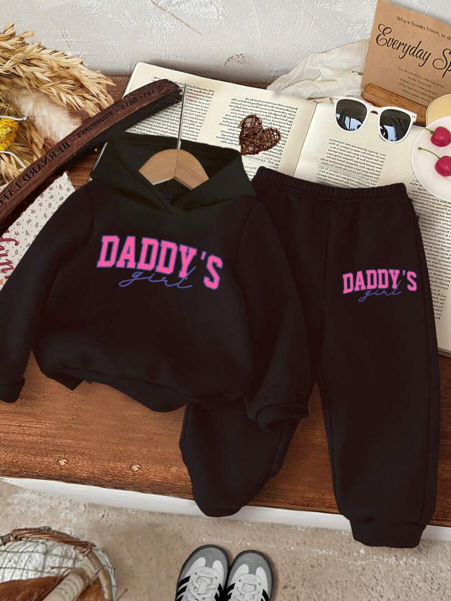 SHEIN Baby Girl Knitted Soft Hooded Casual Outfit Suitable For Autumn And Winter, Thicker | SHEIN