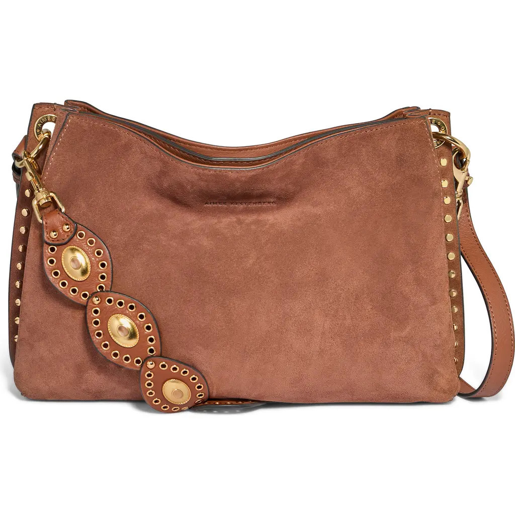 Aimee Kestenberg Roma Shoulder Bag in Nutshell Suede at Nordstrom | Nordstrom