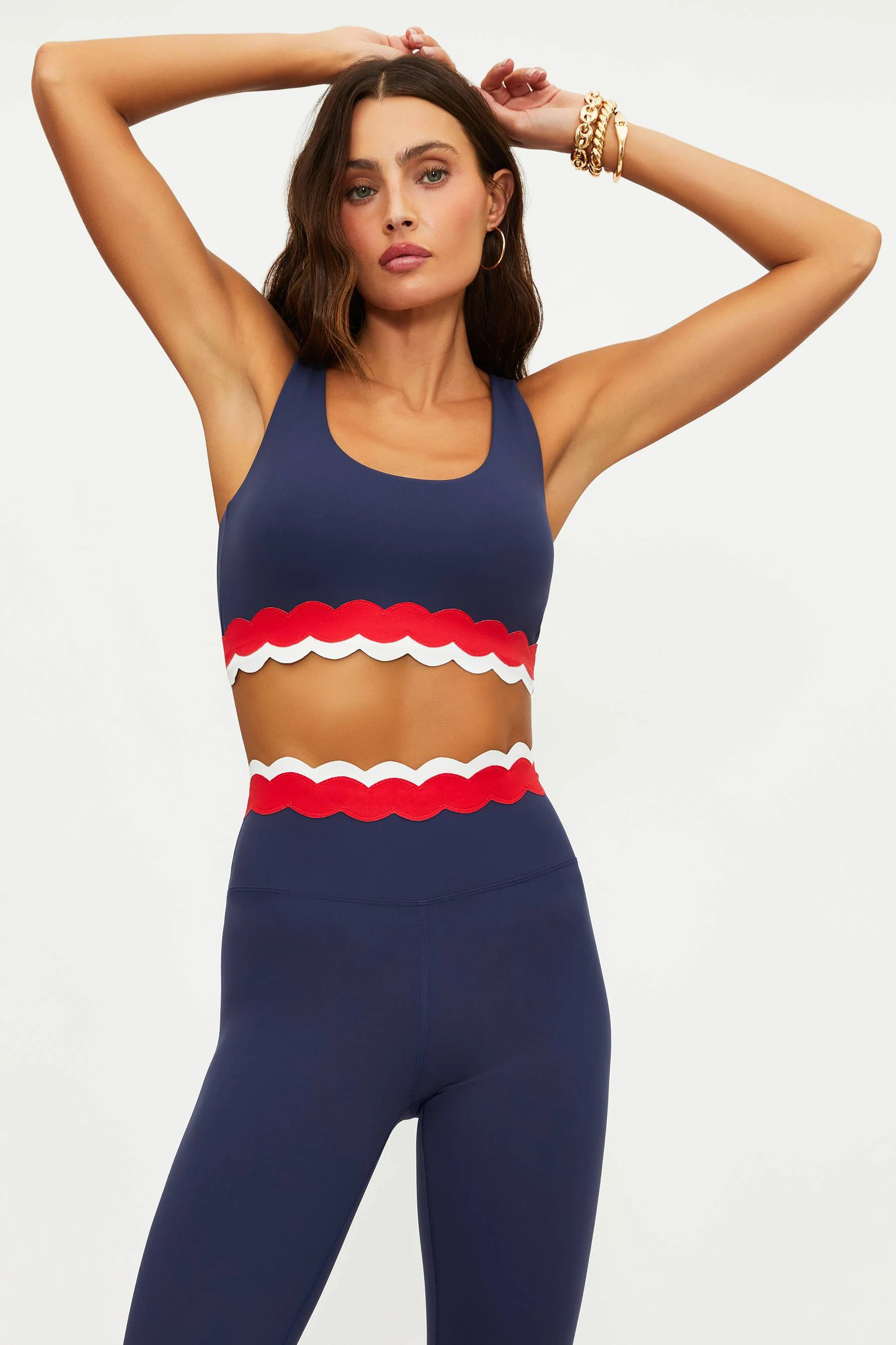 Marin Top Twilight Firework Colorblock Matte | Americana Sports Bra | Beach Riot | Beach Riot