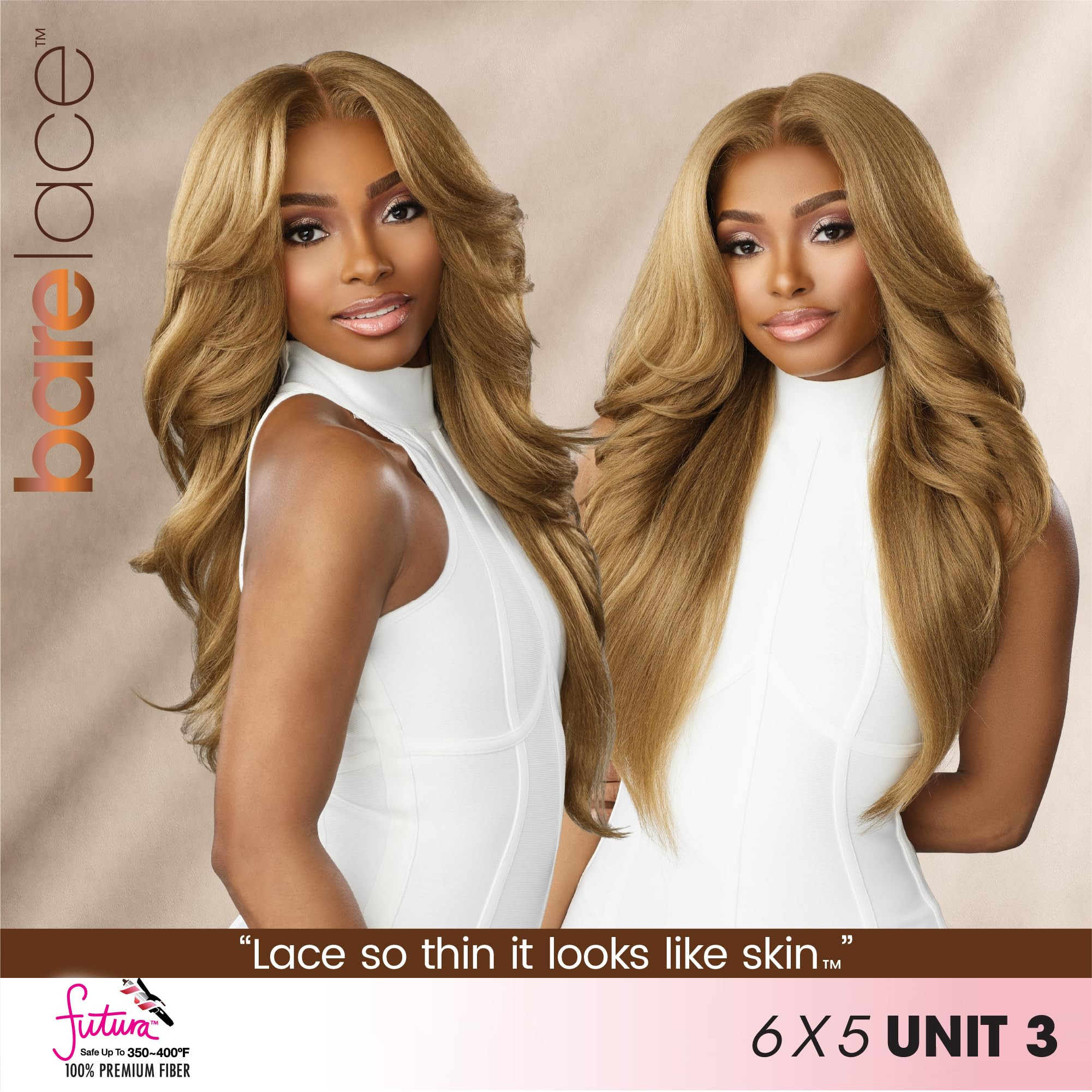 Sensationnel Bare Lace 6X5 Lacewig - Unit 3 Lacefrontal Glueless Synthetic 180 Degree Preplucked ... | Amazon (US)