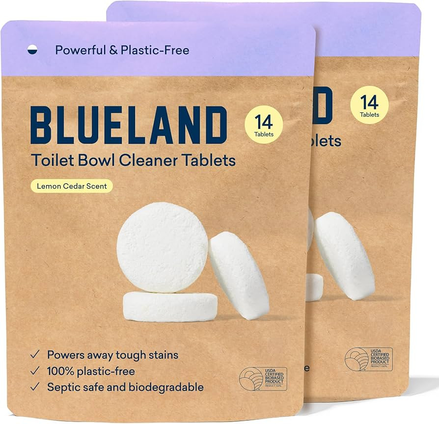 BLUELAND Toilet Bowl Cleaner Refills 2 Pack - Eco Friendly Products & Cleaning Supplies - No Hars... | Amazon (US)