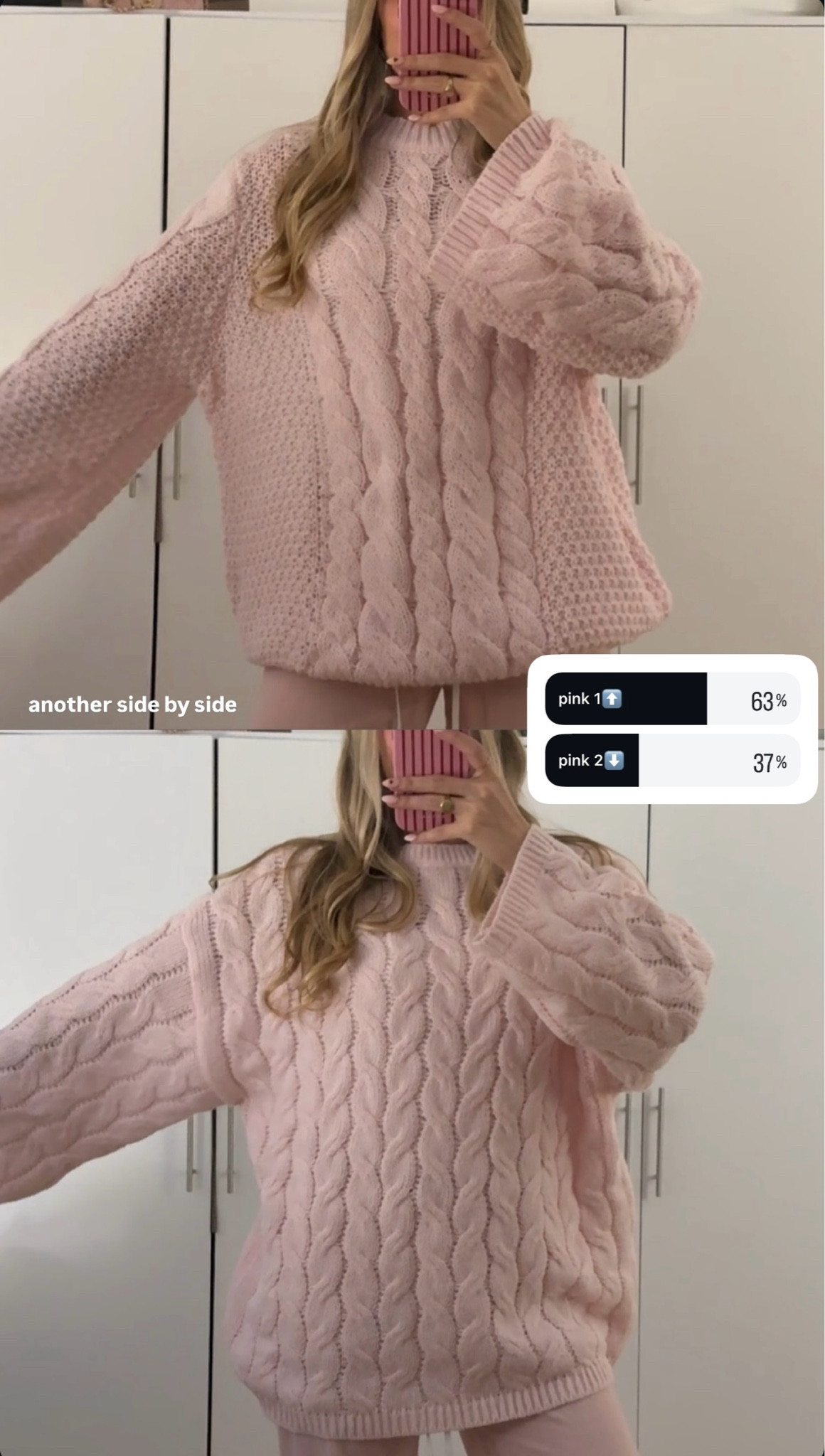 Pink chunky sweater 💗