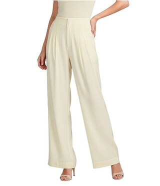 Antonio Melani Melinda Linen High Rise Flat Front Pleated Wide Leg Coordinating Pants | Dillard's | Dillard's