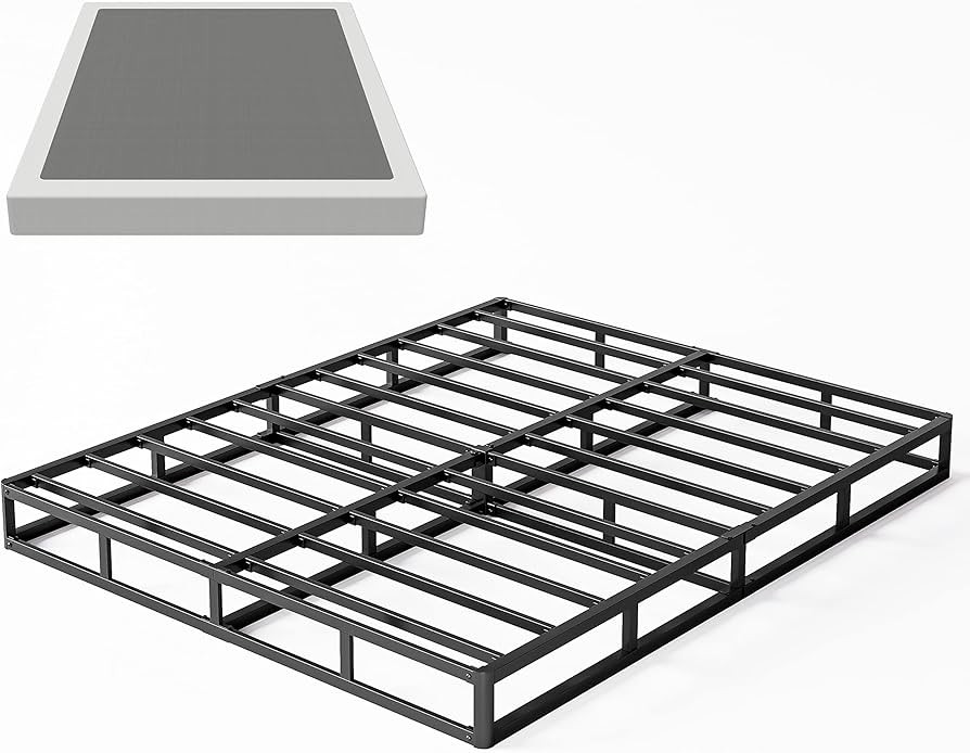 Gdduck King Box Spring, 5 Inch Metal Box Spring King Size Basics Bed Base, Mattress Foundation,Bl... | Amazon (US)