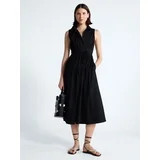 Free Assembly Women's and Women's Plus Sleeveless Cotton Maxi Shirtdress with Belt, Sizes XS-4X | Walmart (US)