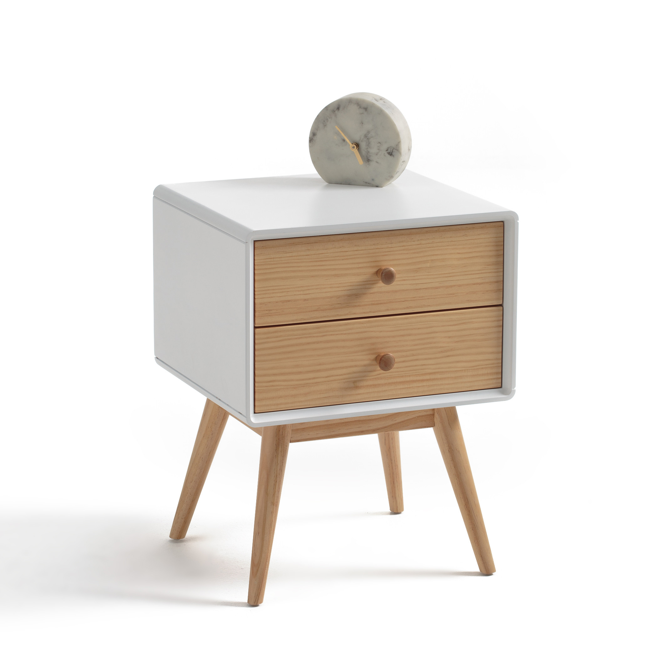Jimi Pine Bedside Table with 2 Drawers | La Redoute (UK)